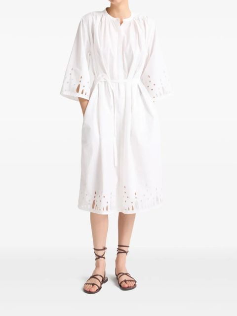 Yves Salomon pleated midi dress - White - zdjęcie produktu nr 2