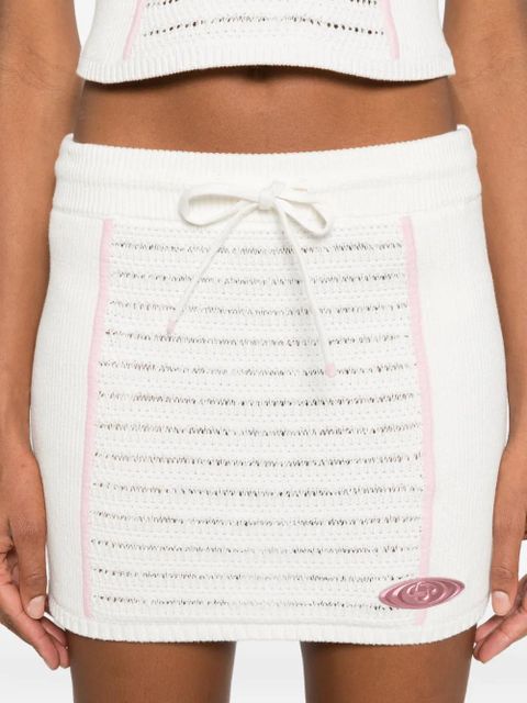 Casablanca drawstring trim skirt - White