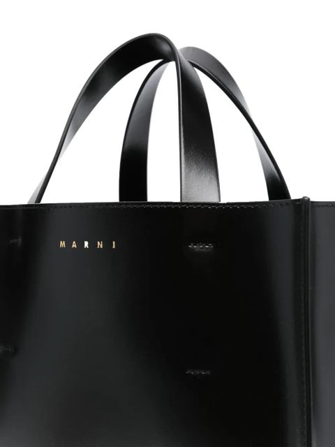 Marni small Museo leather tote bag - Black