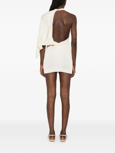 Aya Muse Elena cape-detail mini dress - White