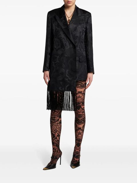 ETRO Paisley Tattoo tights - Black
