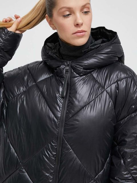 Didriksons kurtka damska kolor czarny zimowa oversize