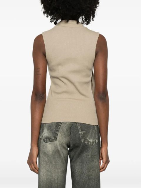 LEMAIRE asymmetrical tie top - Neutrals