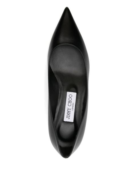 Jimmy Choo 50mm Amelia pointed-toe kitten-heel pumps - Black