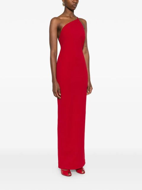 Solace London Alexandra one-shoulder maxi dress - Red