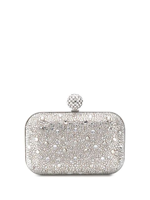 Jimmy Choo Cloud crystal-embellished clutch - Silver - zdjęcie produktu nr 1