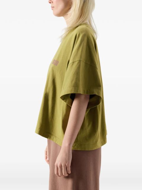 American Vintage Gixy short-sleeved round-neck cotton T-shirt - Green