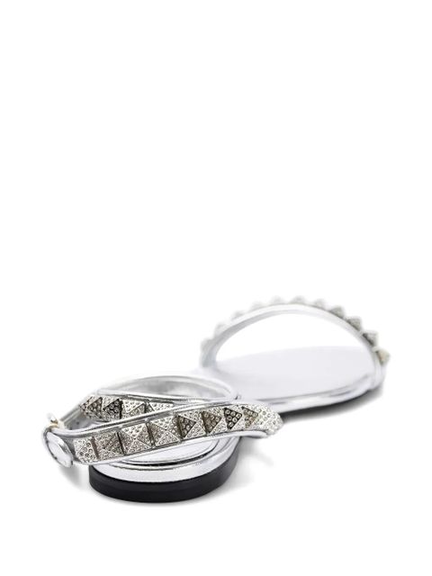 Valentino Garavani stud-embellished strap sandals - Silver