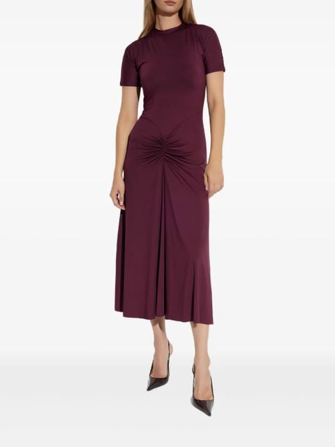 Victoria Beckham short-sleeve gathered midi dress