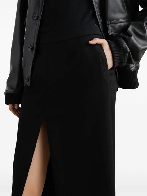 Dolce & Gabbana front-slit midi skirt - Black