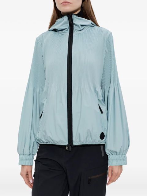 Moncler logo-patch jacket - Blue