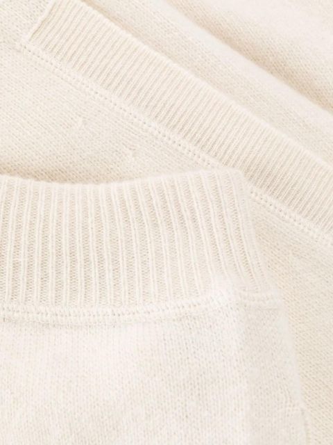 FENDI wool-cashmere knit trousers - White