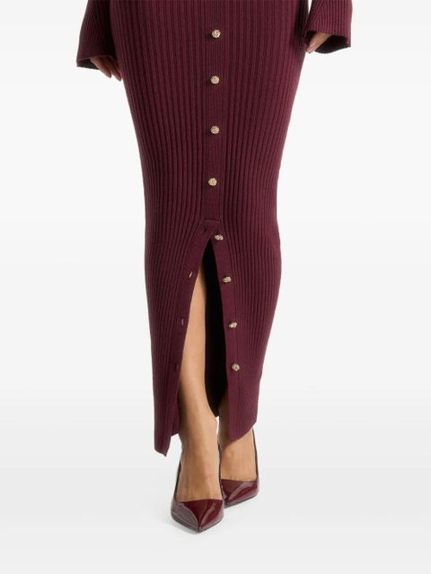 Manière De Voir Assia knitted maxi dress - Red