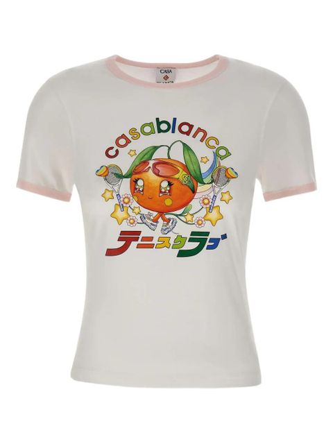 Casablanca printed ringer T-shirt - White - zdjęcie produktu nr 1