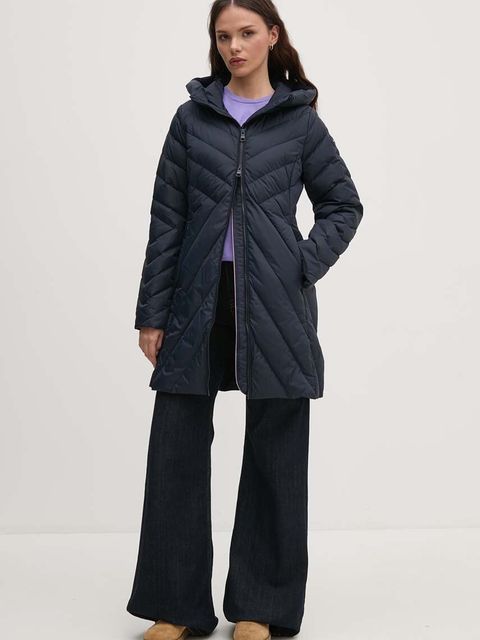 Tommy Hilfiger kurtka puchowa damska kolor granatowy przejściowa WW0WW42622