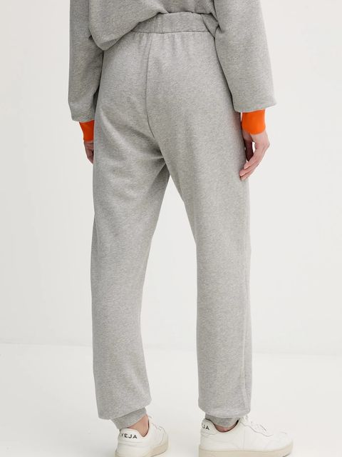 United Colors of Benetton spodnie dresowe bawełniane x Stranger Things damskie kolor szary gładkie 33NVDF01G