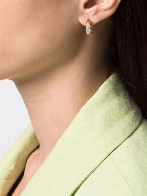 Swarovski Dextera crystal-embellished hoop earrings - Gold - zdjęcie produktu nr 2