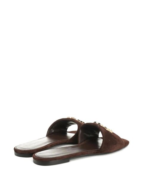Tory Burch suede flat sandals - Brown