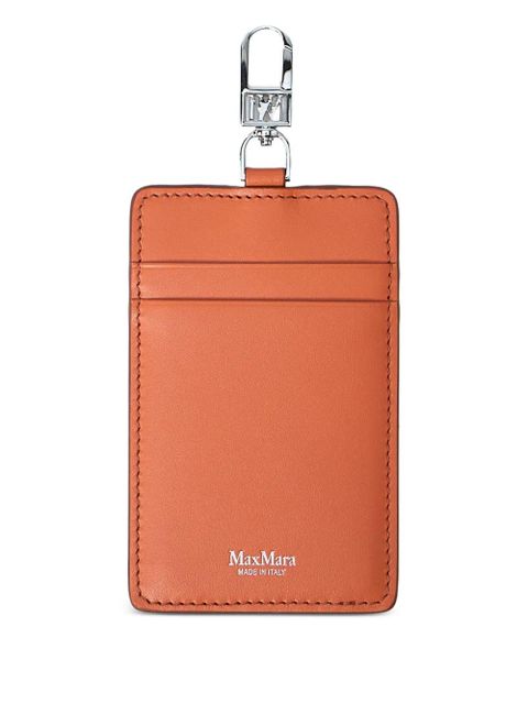 Max Mara pebble-grain badge holder - Orange - zdjęcie produktu nr 1