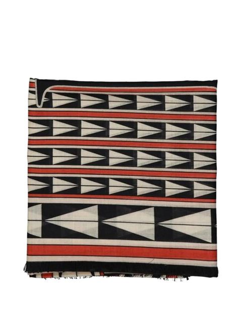Lanvin geometric pattern scarf - Black