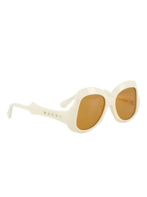 Marni Eyewear oversize-frame sunglasses - Neutrals - zdjęcie produktu nr 2
