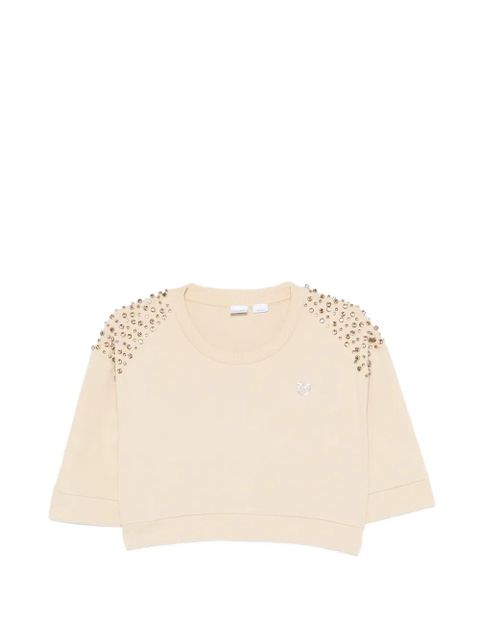 PINKO embellished cropped sweatshirt - Neutrals - zdjęcie produktu nr 1