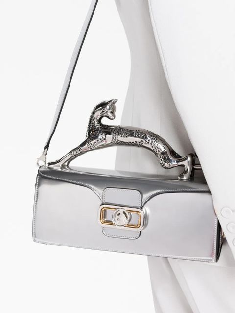 Lanvin Pencil Cat leather tote bag - Silver