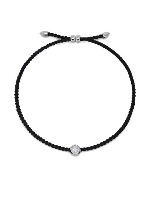 Monica Vinader solitaire diamond cord bracelet - Black - zdjęcie produktu nr 1