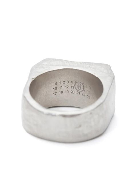 MM6 Maison Margiela Geometric numbers-motif ring - Silver - zdjęcie produktu nr 1