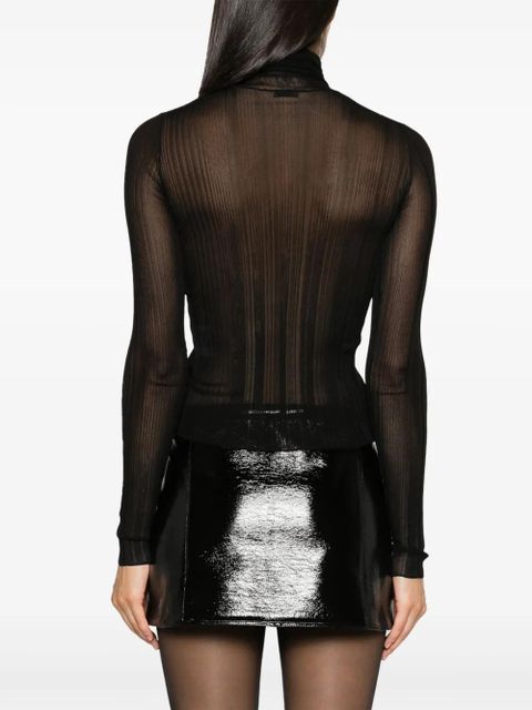 Givenchy semi-sheer mock-neck top - Black