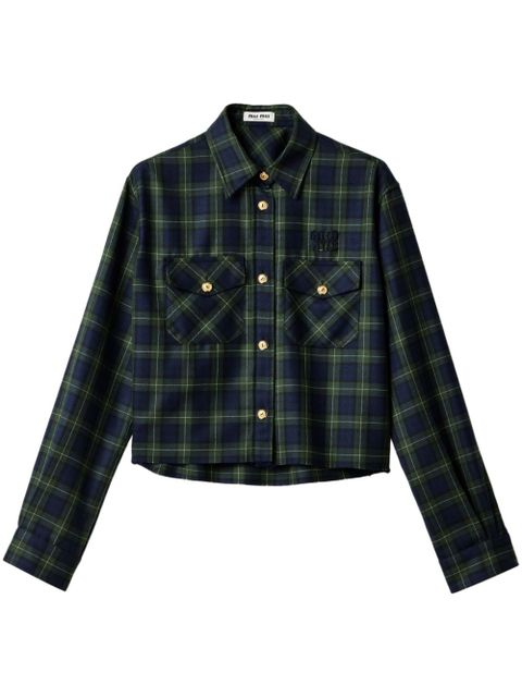 Miu Miu plaid shirt - Green - zdjęcie produktu nr 1
