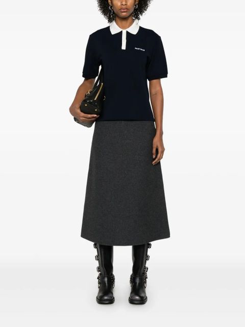 Miu Miu cotton polo shirt - Blue