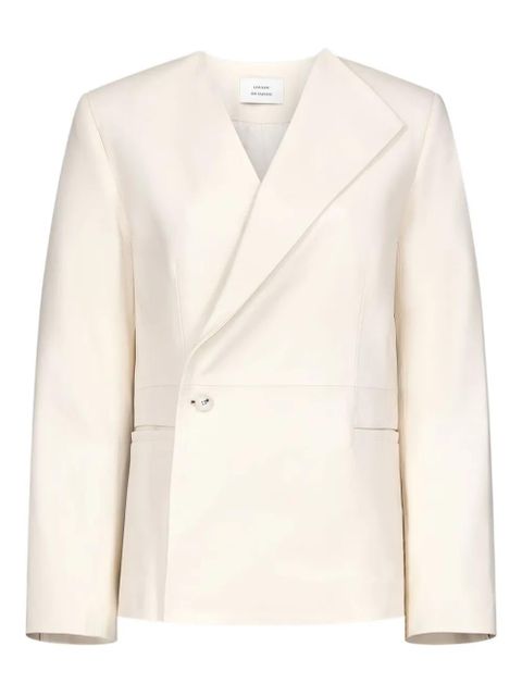 LouLou de Saison Paoli asymmetric leather jacket - Neutrals - zdjęcie produktu nr 1