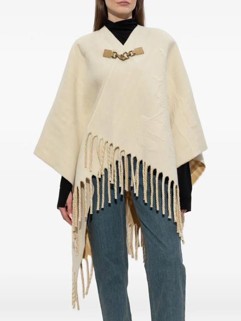 Burberry fringe poncho - Neutrals - zdjęcie produktu nr 2