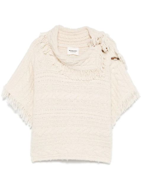 MARANT ÉTOILE Blanche poncho - Neutrals - zdjęcie produktu nr 1