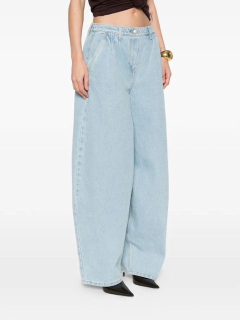 Magda Butrym pleated widw-leg jeans - Blue