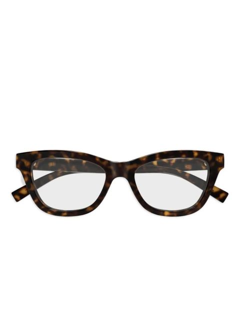 Gucci Eyewear cat-eye-frame GG logo glasses - Brown - zdjęcie produktu nr 1