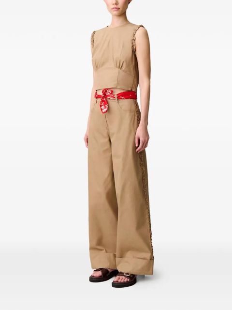 Claudie Pierlot ruffled-trim top - Neutrals