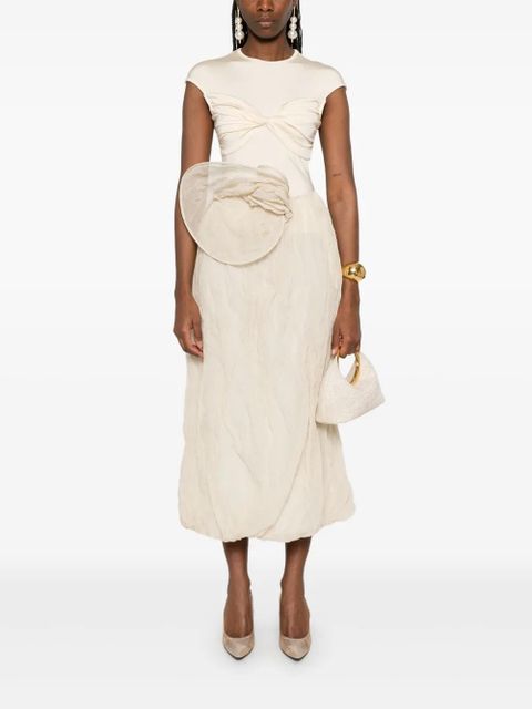 Magda Butrym 3D-detailed midi skirt - Neutrals