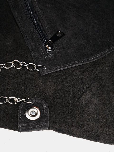 Answear.LAB torebka zamszowa kolor czarny