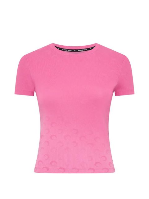 Marine Serre faded-moon baby-fit T-shirt - Pink - zdjęcie produktu nr 1