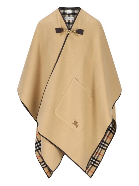 Burberry checked patch-pocket cape - Neutrals - zdjęcie produktu nr 1