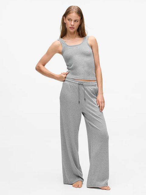 Karl Lagerfeld spodnie dresowe damskie kolor szary gładkie A4W44018 - zdjęcie produktu nr 1