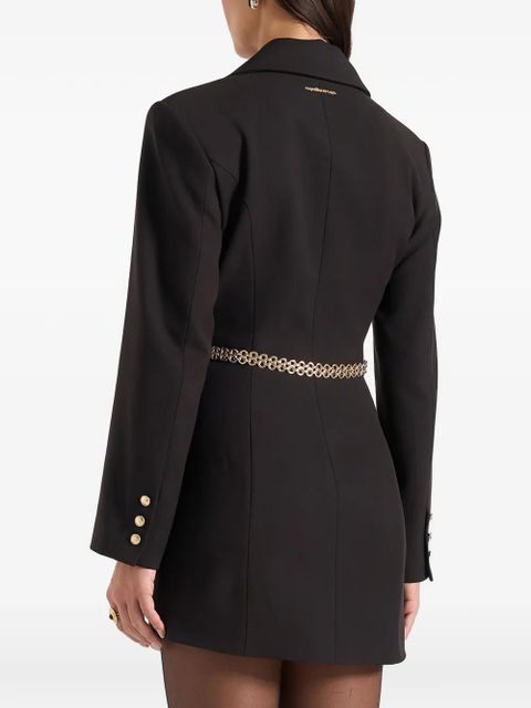 Manière De Voir double breasted chain blazer dress - Black