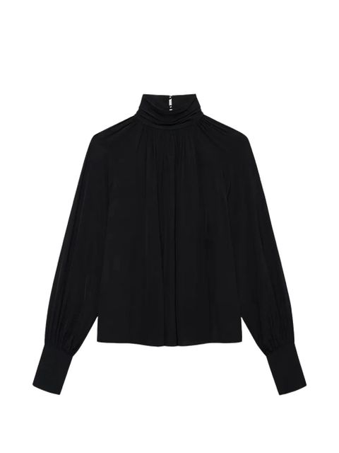 ANINE BING draped blouse - Black - zdjęcie produktu nr 1
