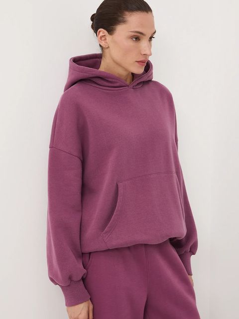 Medicine bluza damska kolor fioletowy z kapturem gładka - zdjęcie produktu nr 1