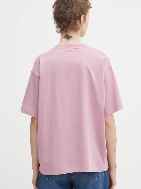 Guess Jeans t-shirt bawełniany damski kolor fioletowy W5BI31 K8HM0