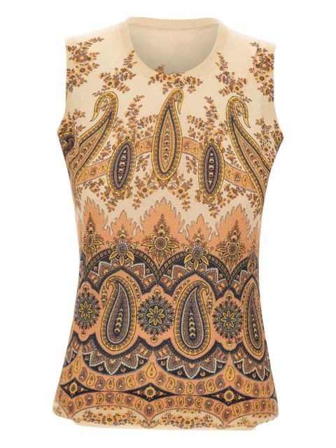 ETRO paisley print sleeveless top - Neutrals - zdjęcie produktu nr 1