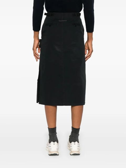 MM6 Maison Margiela single stitch-logo cargo skirt - Black