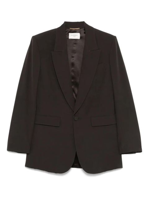 Saint Laurent silk single-breasted blazer - Green - zdjęcie produktu nr 1